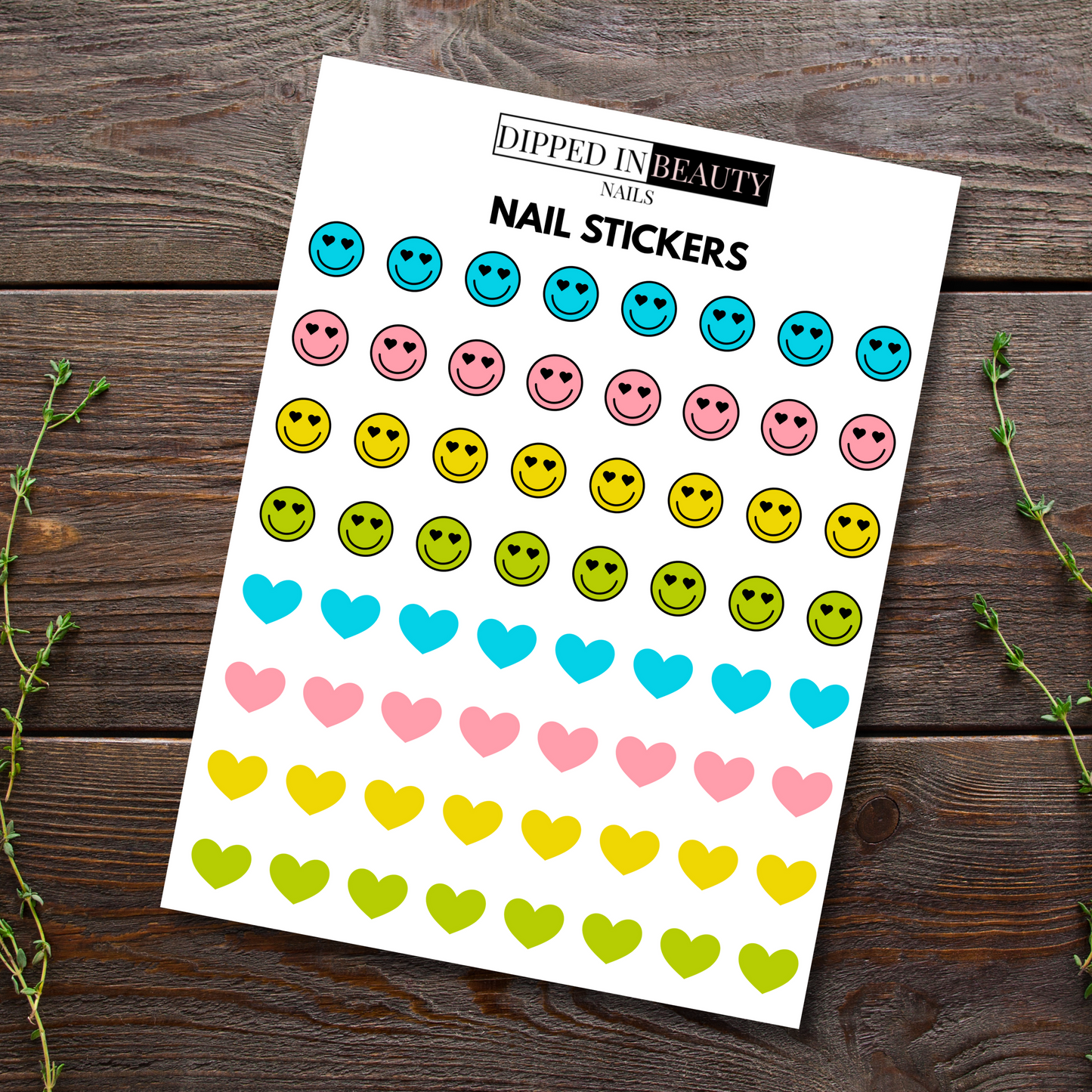 Bright Smiley Nail Stickers