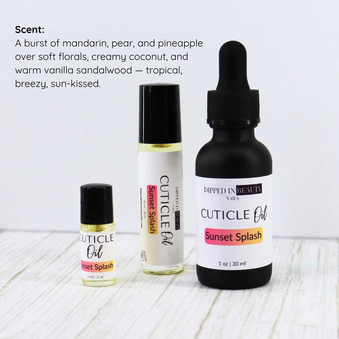 Sunset Splash Cuticle Oil | Nail & Cuticle Treatment | Handcrafted Small Batch