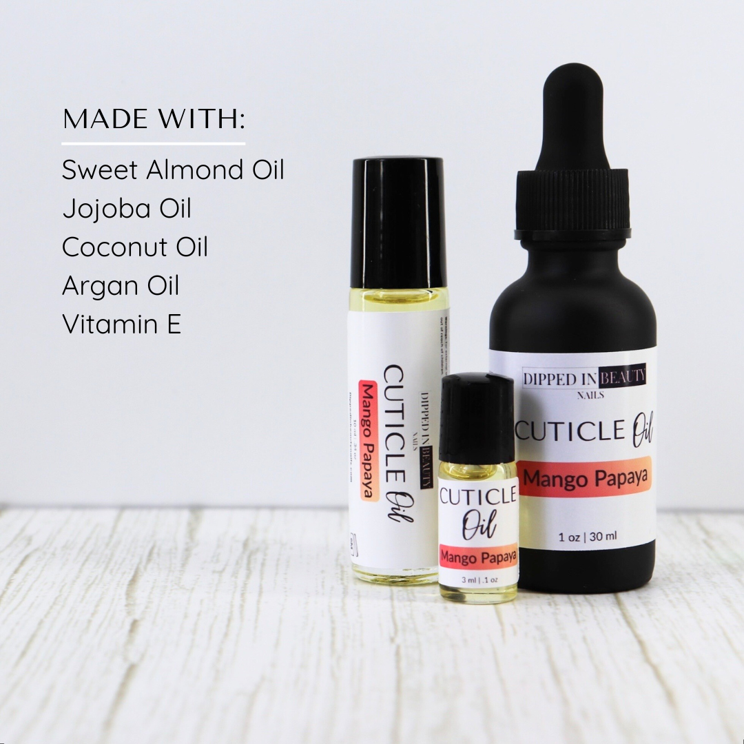 Mango Papaya Cuticle Oil | Nail & Cuticle Treatment | Handcrafted Small Batch