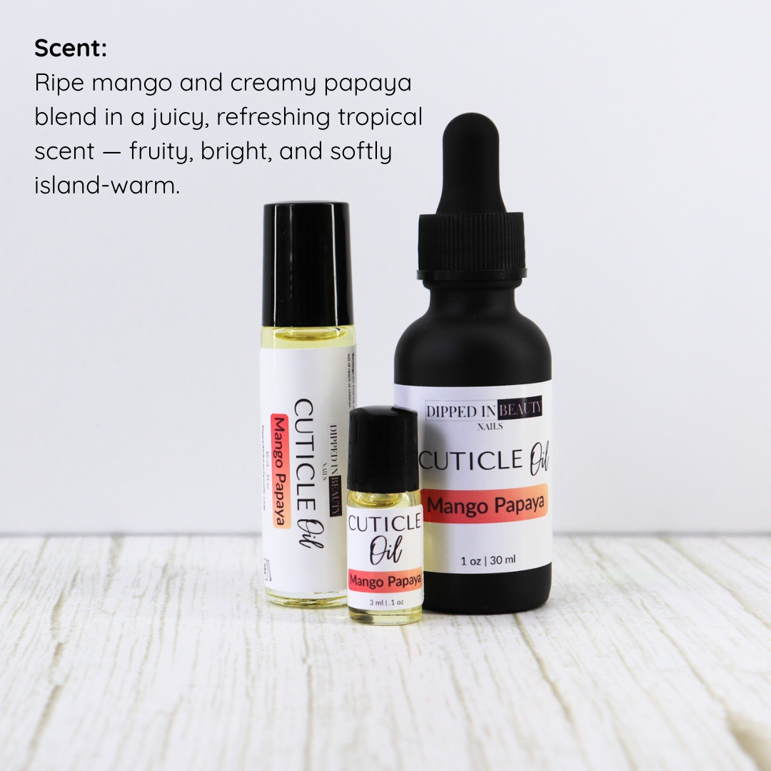 Mango Papaya Cuticle Oil | Nail & Cuticle Treatment | Handcrafted Small Batch