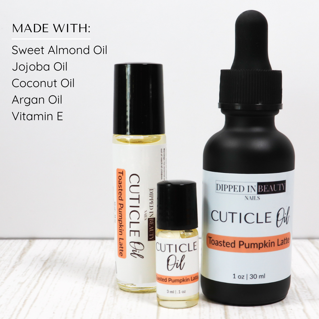 Toasted Pumpkin Latte Cuticle Oil β Fall Scented Nail Care, Moisturizing Cuticle Oil with Pumpkin, Caramel & Marshmallow