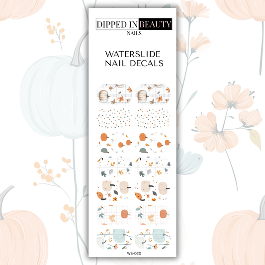 Neutral Autumn Full Nail Wraps | Waterslide 020