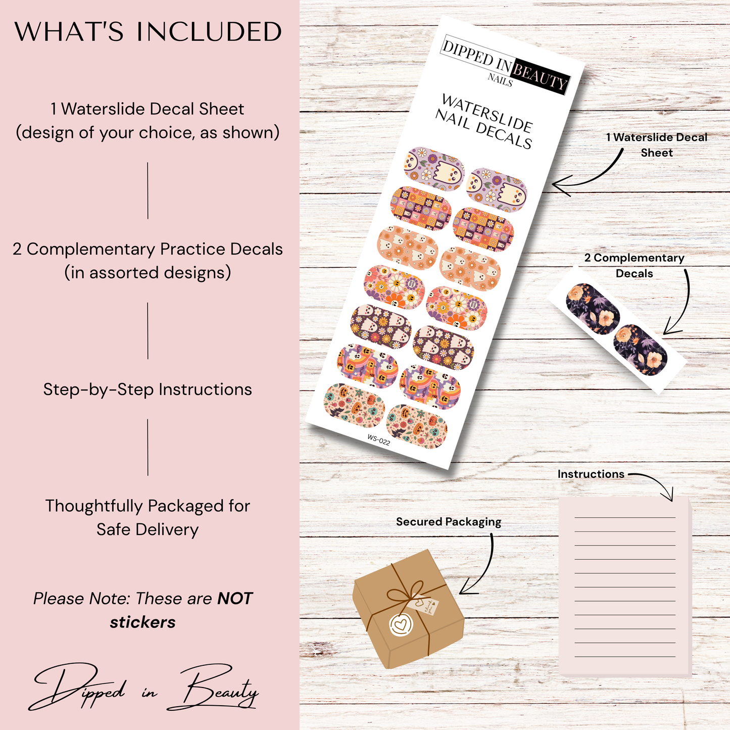 Retro Halloween Nail Decals | Waterslide 022