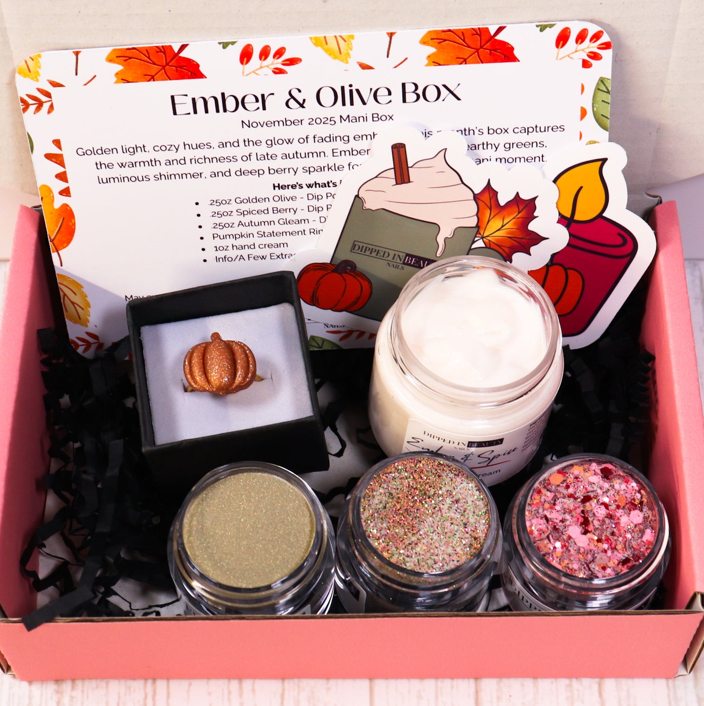 Ember & Olive November Mani Box | Fall Dip Powder Nail Kit