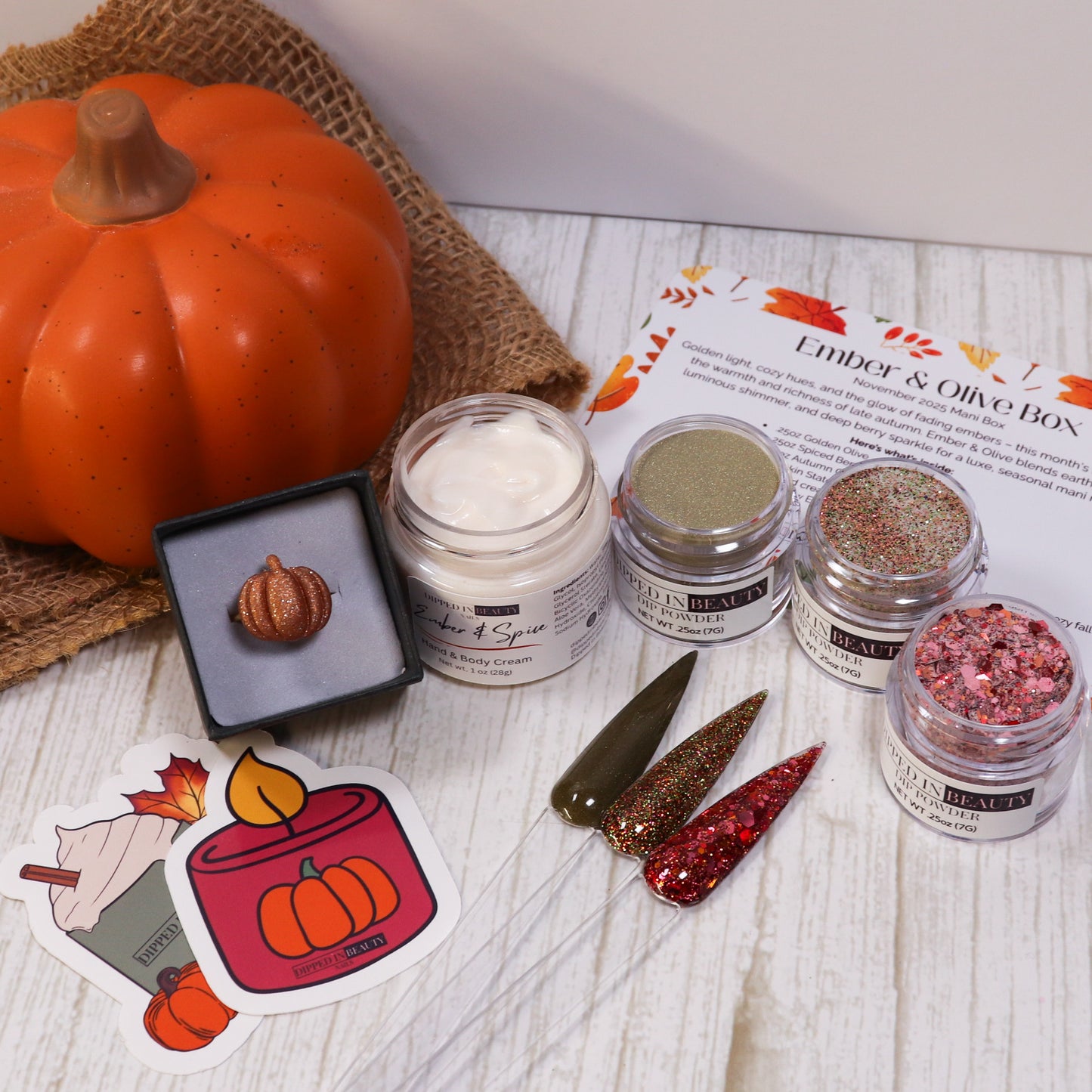Ember & Olive November Mani Box | Fall Dip Powder Nail Kit
