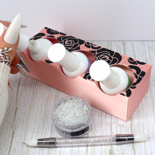 Rose pattern Dip Liquid Holder, Nail Polish Holder
