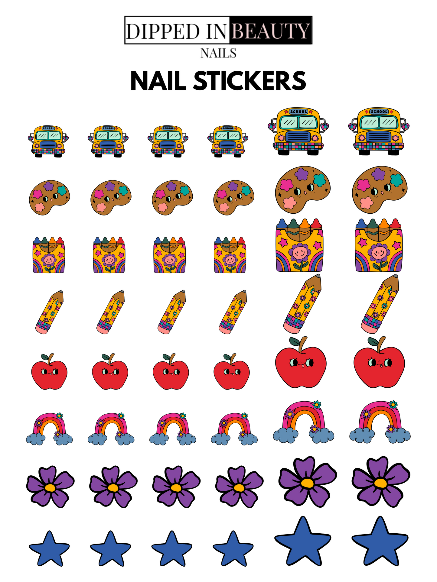 School Nail Stickers