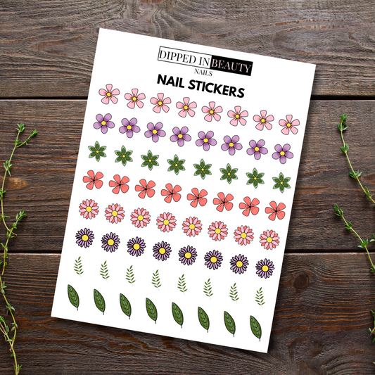 Spring Flowers Nail Stickers
