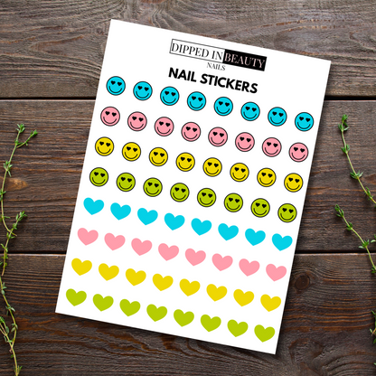 Bright Smiley Nail Stickers