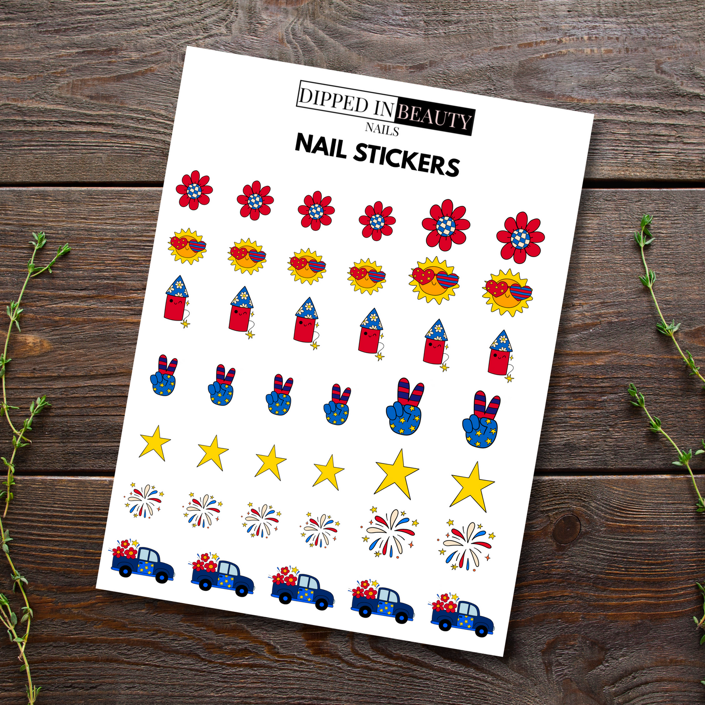 Patriotic Nail Stickers