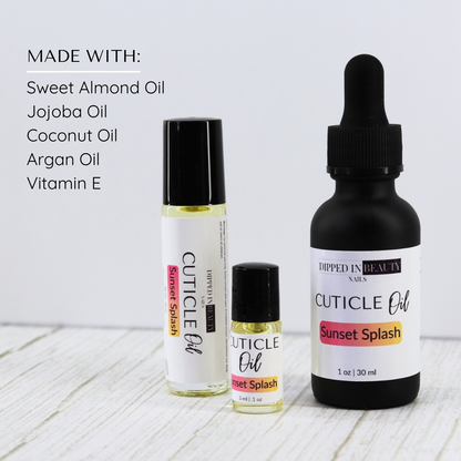 Sunset Splash Cuticle Oil | Nail & Cuticle Treatment | Handcrafted Small Batch
