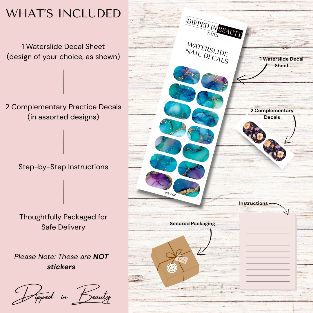 Marble Waterslide Nail Decals | Waterslide 002