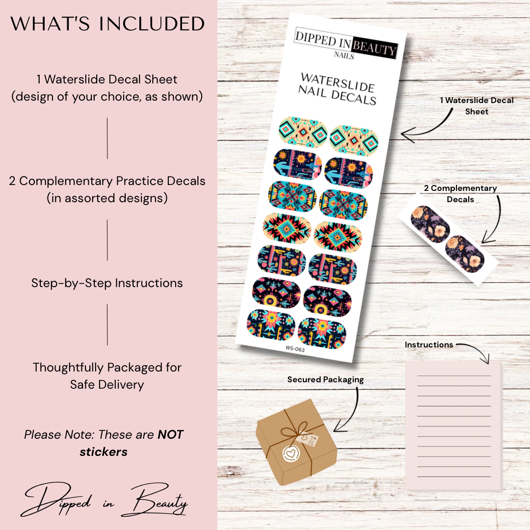 Southwest Aztec Waterslide Nail Decals | Waterslide 063