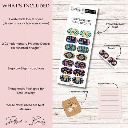 Southwest Aztec Waterslide Nail Decals | Waterslide 063