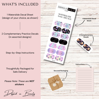 Pastel Goth Waterslide Nail Decals | Waterslide 017