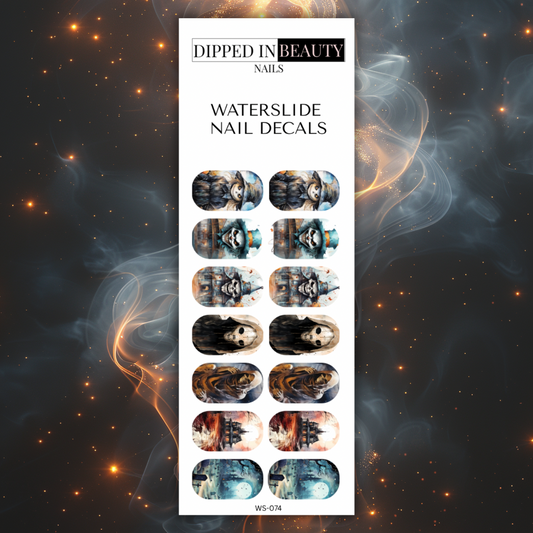 Haunted Halloween Nail Decals | Waterslide 074