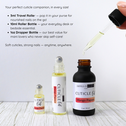 Mango Papaya Cuticle Oil | Nail & Cuticle Treatment | Handcrafted Small Batch