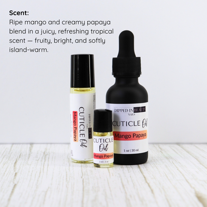 Mango Papaya Cuticle Oil | Nail & Cuticle Treatment | Handcrafted Small Batch