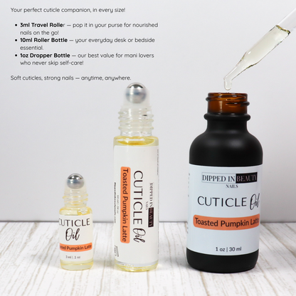 Toasted Pumpkin Latte Cuticle Oil – Fall Scented Nail Care, Moisturizing Cuticle Oil with Pumpkin, Caramel & Marshmallow