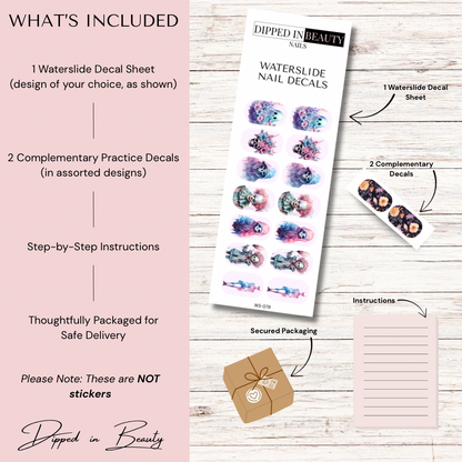 Pastel Halloween Nail Decals | Waterslide 079