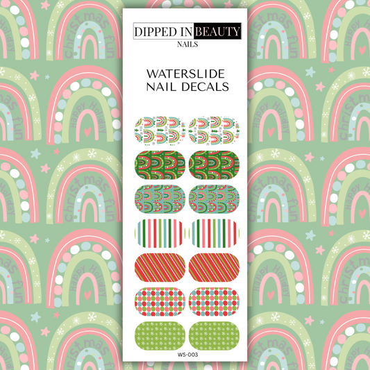 Holiday Waterslide Nail Decals | Waterslide 003