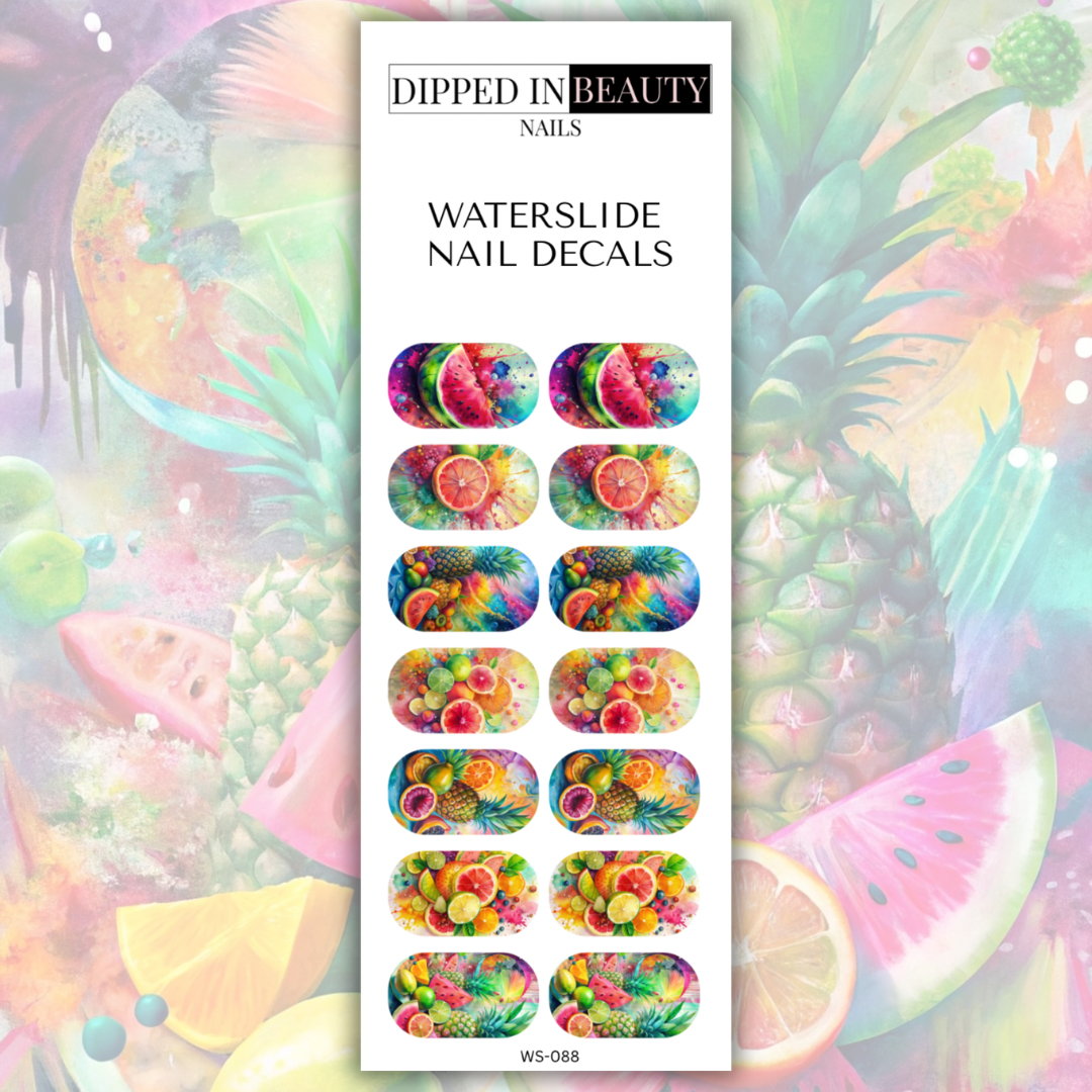 Tropical Fruit Nail Decals | Waterslide 088