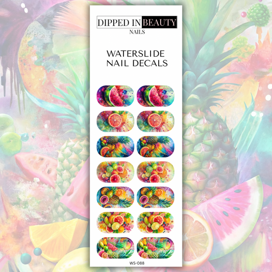 Tropical Fruit Nail Decals | Waterslide 088