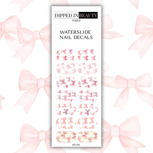 Pink Bow Waterslide Nail Decals | Waterslide 051
