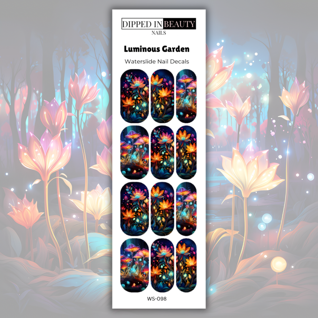 Luminous Garden Waterslide Nail Decals | Waterslide 098