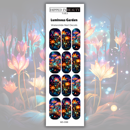 Luminous Garden Waterslide Nail Decals | Waterslide 098