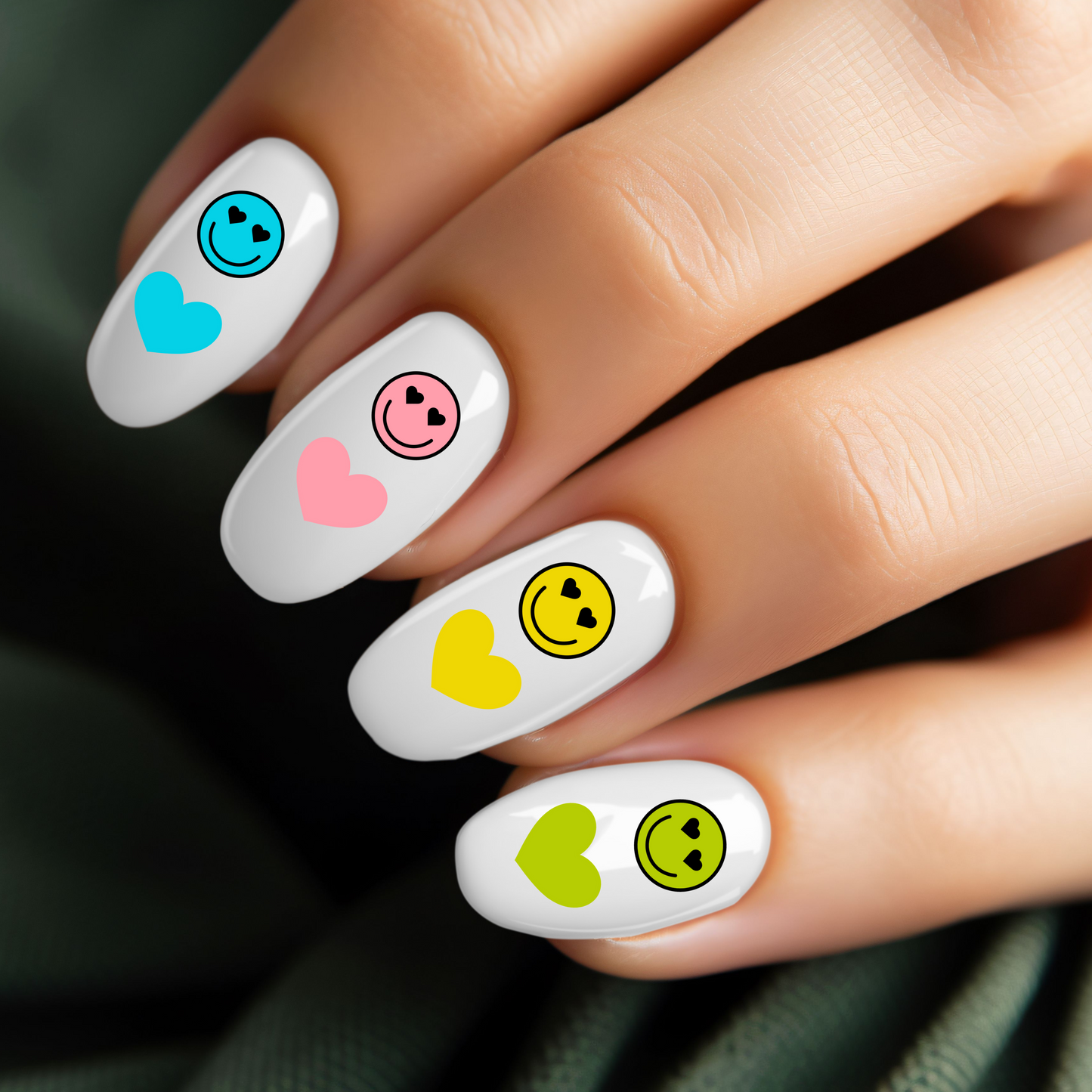 Bright Smiley Nail Stickers