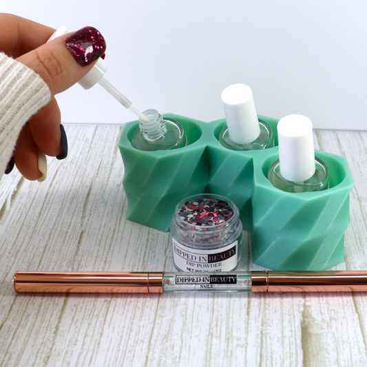 Three Bottle Dip Liquid Holder, Nail Polish Holder