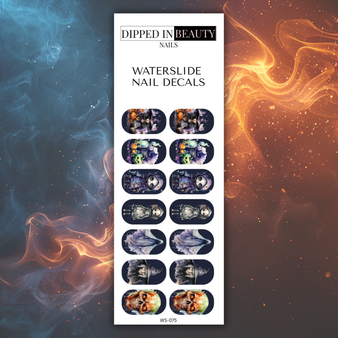 Dark Halloween Nail Decals | Waterslide 075