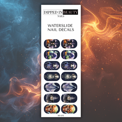 Dark Halloween Nail Decals | Waterslide 075
