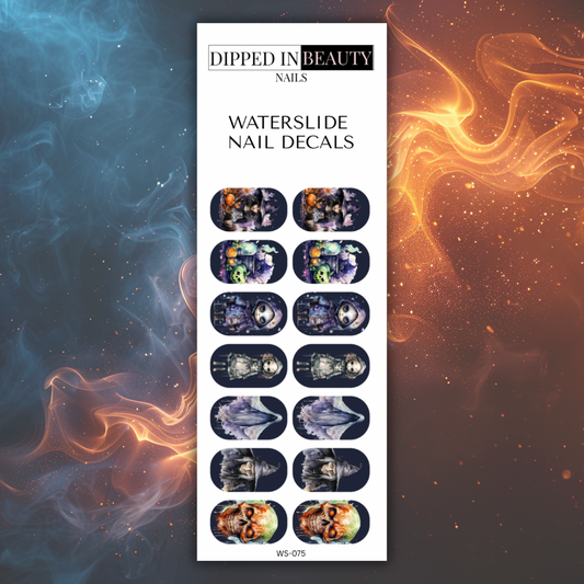 Dark Halloween Nail Decals | Waterslide 075