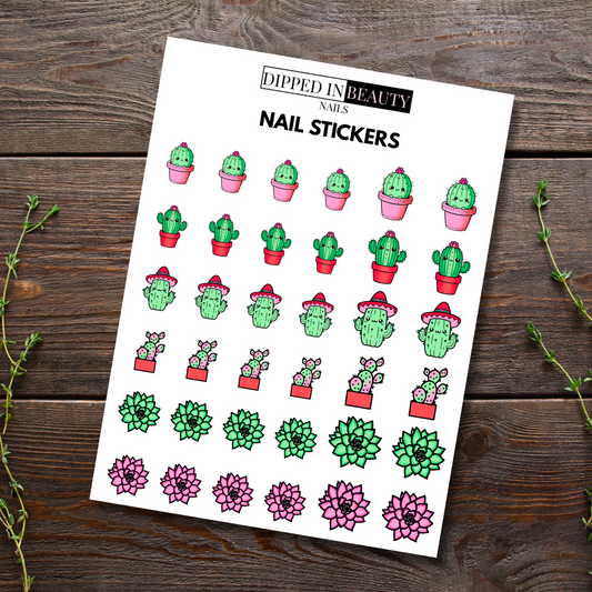 Cactus Nail Stickers
