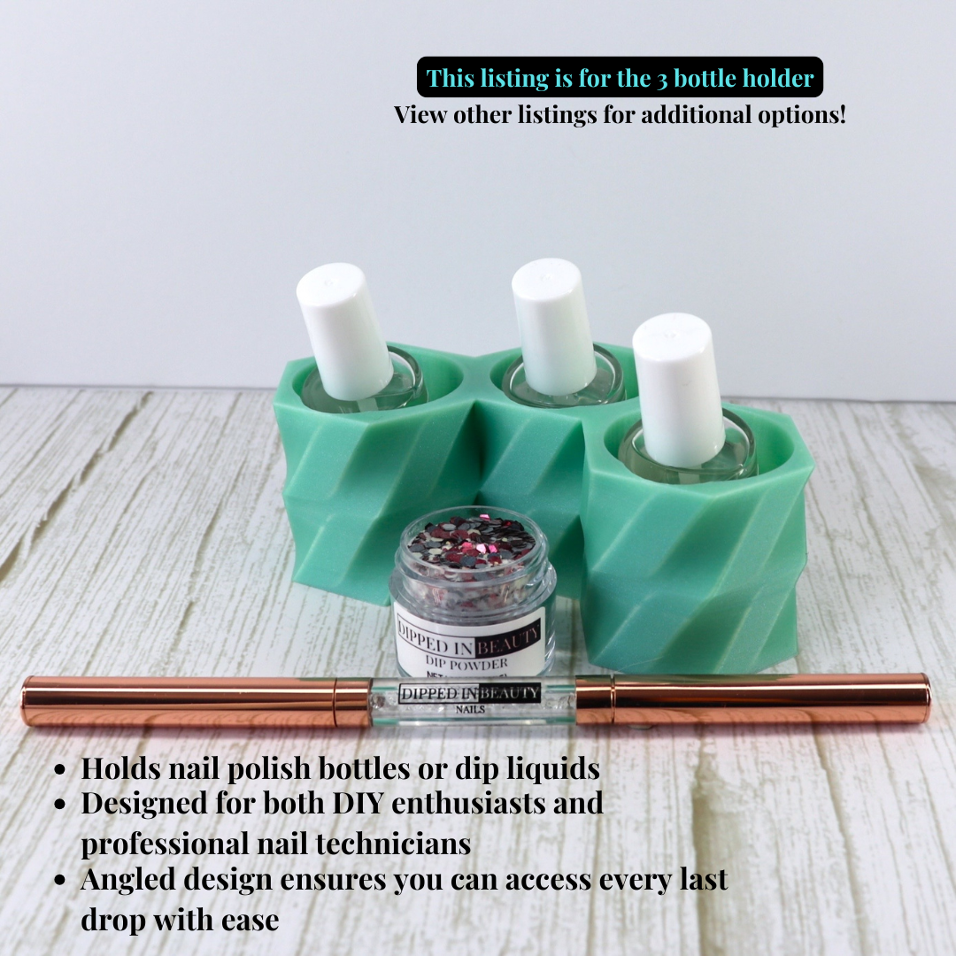 Three Bottle Dip Liquid Holder, Nail Polish Holder