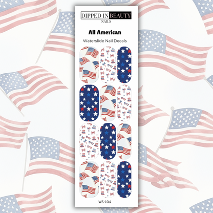 All American Waterslide Nail Decals | Waterslide 104
