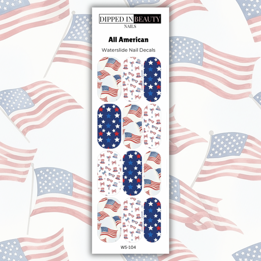All American Waterslide Nail Decals | Waterslide 104
