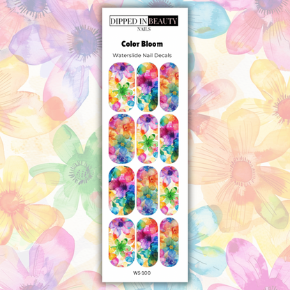 Color Bloom Waterslide Nail Decals | Waterslide 100
