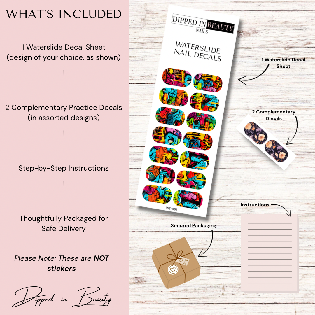 Graffiti Nail Decals | Waterslide 092