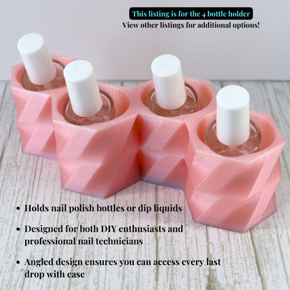Four Bottle Dip Liquid Holder, Nail Polish Holder