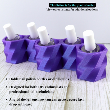 Five Bottle Dip Liquid Holder, Nail Polish Holder