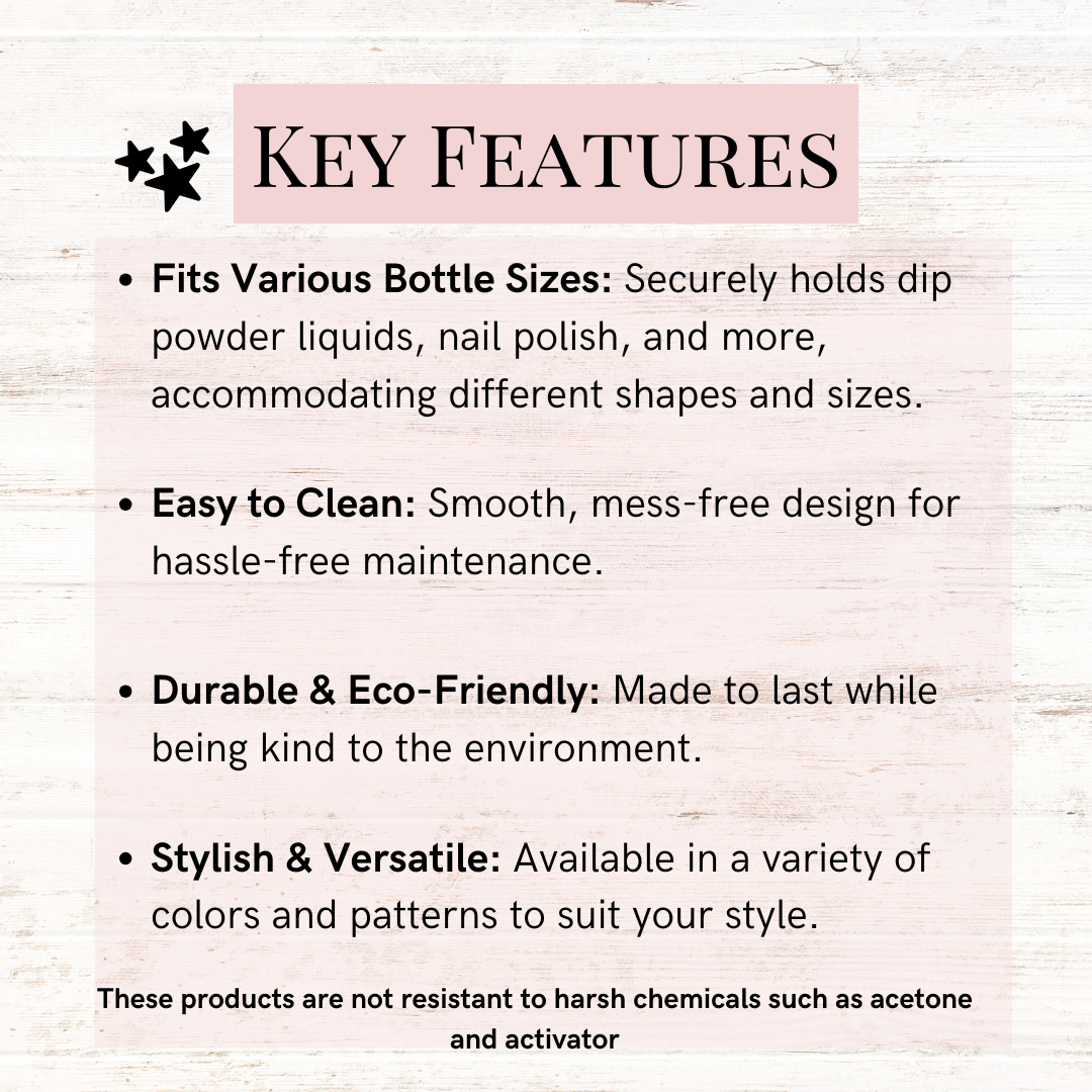Three Bottle Dip Liquid Holder, Nail Polish Holder
