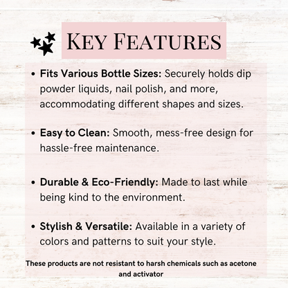Three Bottle Dip Liquid Holder, Nail Polish Holder