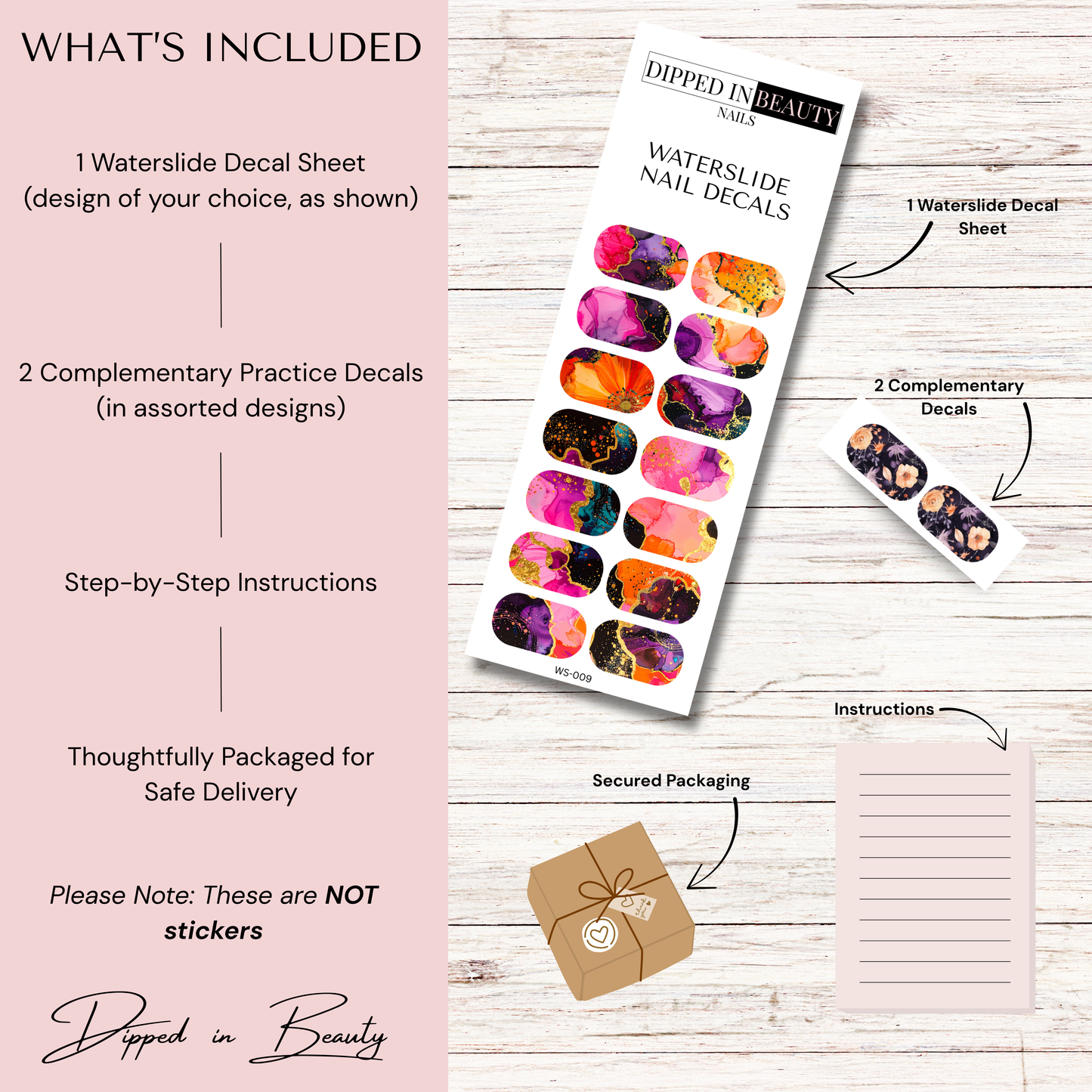 Abstract Ink Waterslide Nail Decals | Waterslide 009