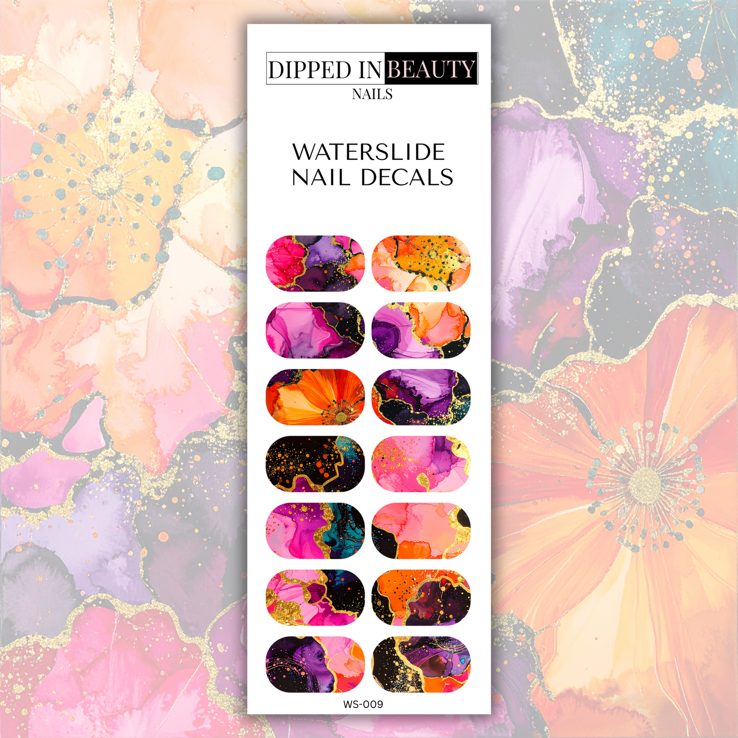 Abstract Ink Waterslide Nail Decals | Waterslide 009