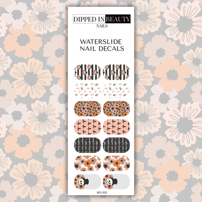 Fall Halloween Nail Decals | Waterslide 031