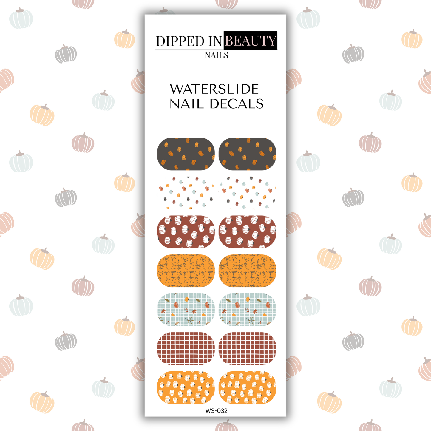 Fall Nail Decals | Waterslide 032