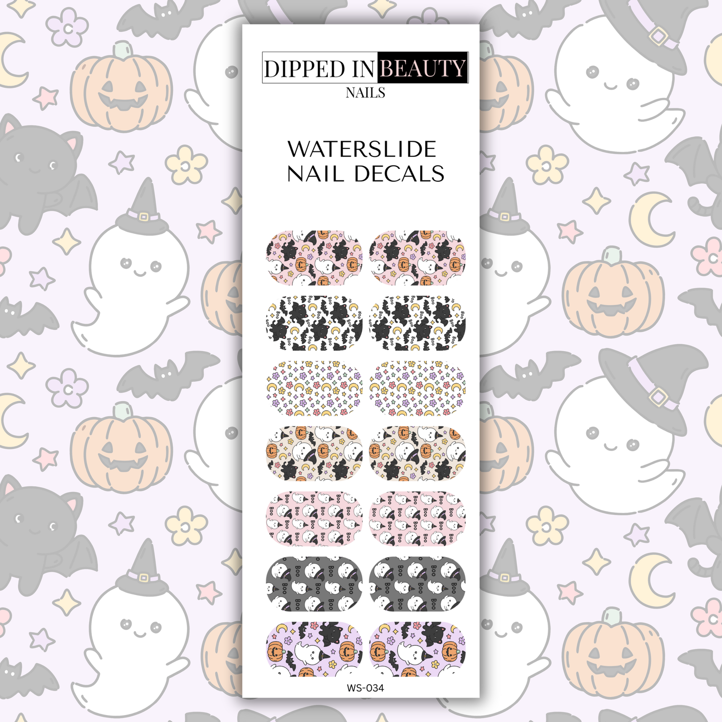 Cute Halloween Nail Decals | Waterslide 034